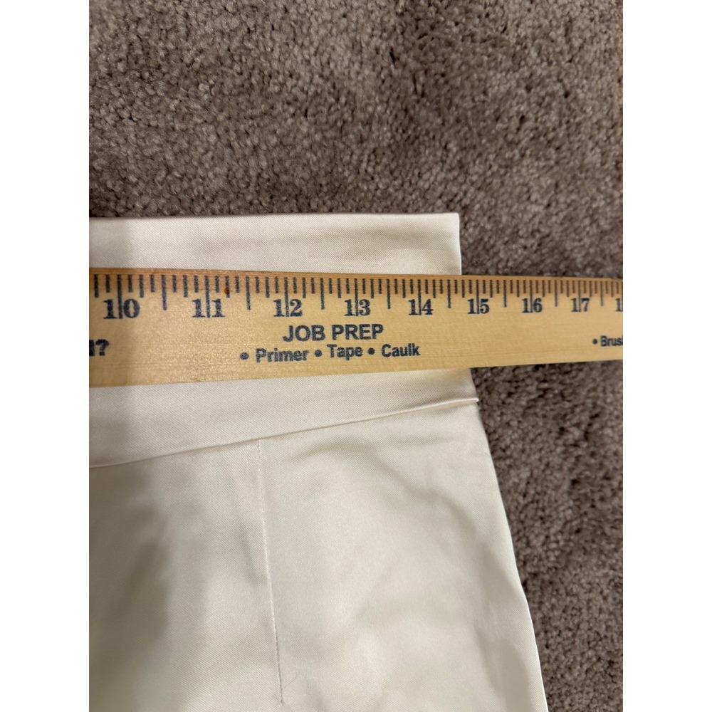 Antonio Melani Ivory Satin Pencil Skirt Zipper Back Women Size Petite - Picture 8 of 11